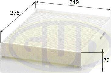 G.U.D. GCF2842 - Filtre, air de l'habitacle cwaw.fr