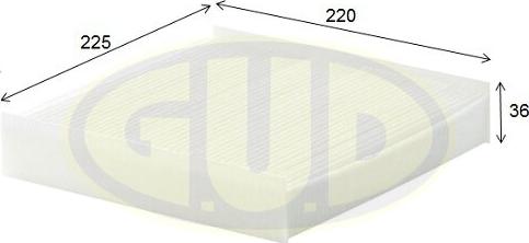 G.U.D. GCF2245 - Filtre, air de l'habitacle cwaw.fr