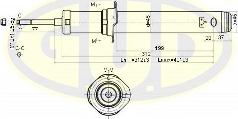 G.U.D. GSA341460 - Amortisseur cwaw.fr