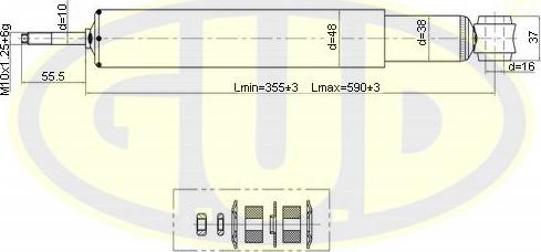 G.U.D. GSA343282 - Amortisseur cwaw.fr