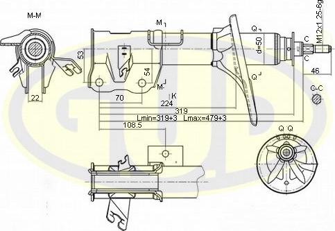 G.U.D. GSA334154 - Amortisseur cwaw.fr