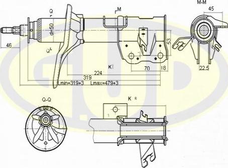 G.U.D. GSA334155 - Amortisseur cwaw.fr