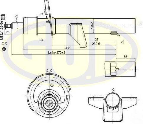 G.U.D. GSA335923 - Amortisseur cwaw.fr