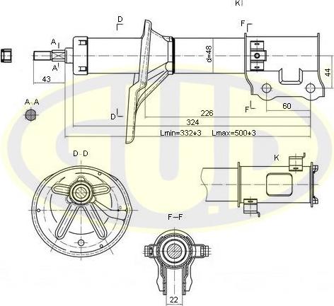 G.U.D. GSA333367 - Amortisseur cwaw.fr