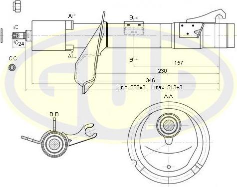 G.U.D. GSA333709 - Amortisseur cwaw.fr