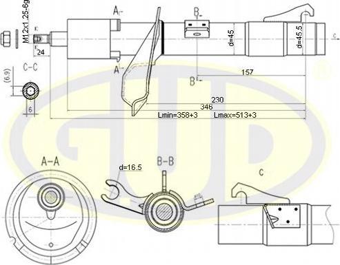 G.U.D. GSA333710 - Amortisseur cwaw.fr