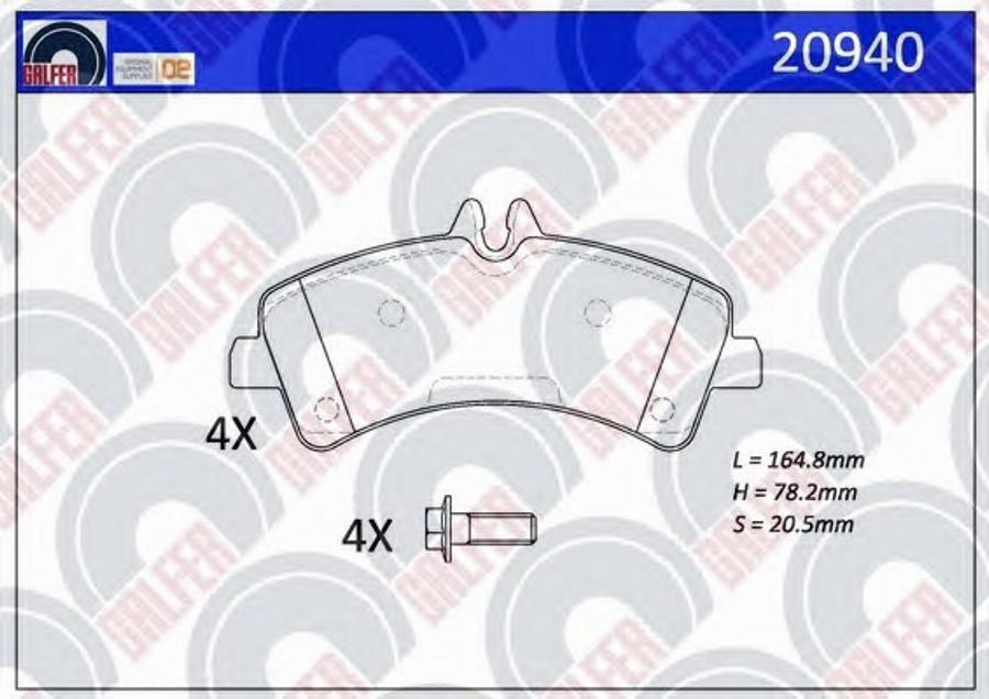 Galfer 20940 - Kit de plaquettes de frein, frein à disque cwaw.fr