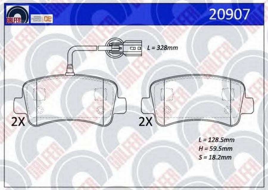 Galfer 20907 - Kit de plaquettes de frein, frein à disque cwaw.fr