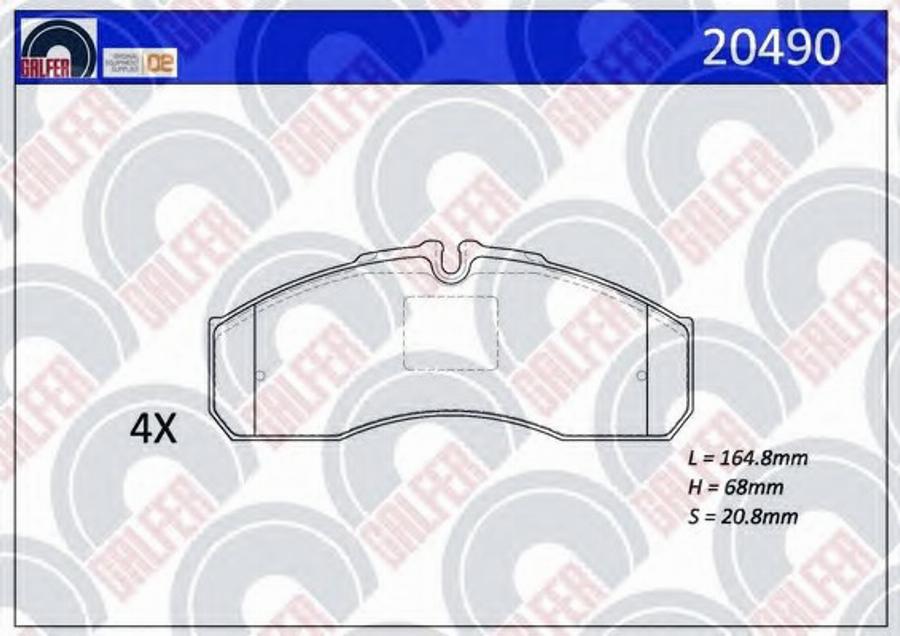 Galfer 20490 - Kit de plaquettes de frein, frein à disque cwaw.fr