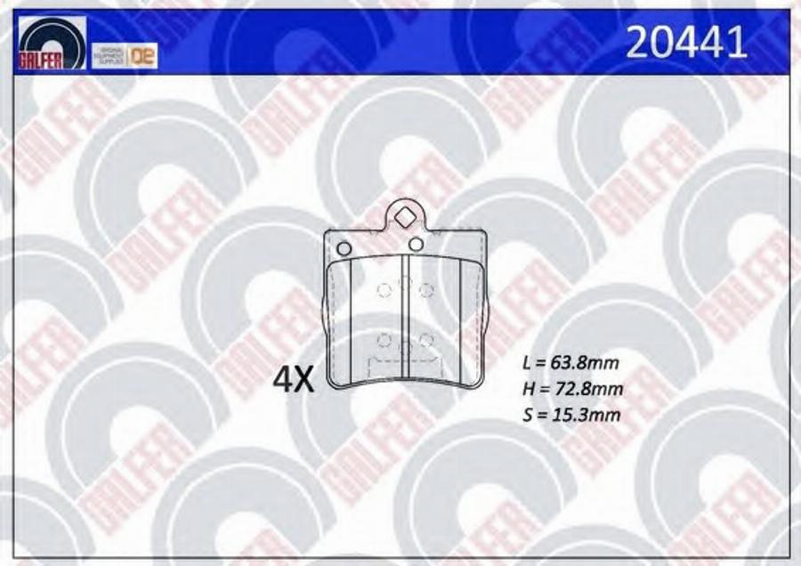 Galfer 20441 - Kit de plaquettes de frein, frein à disque cwaw.fr