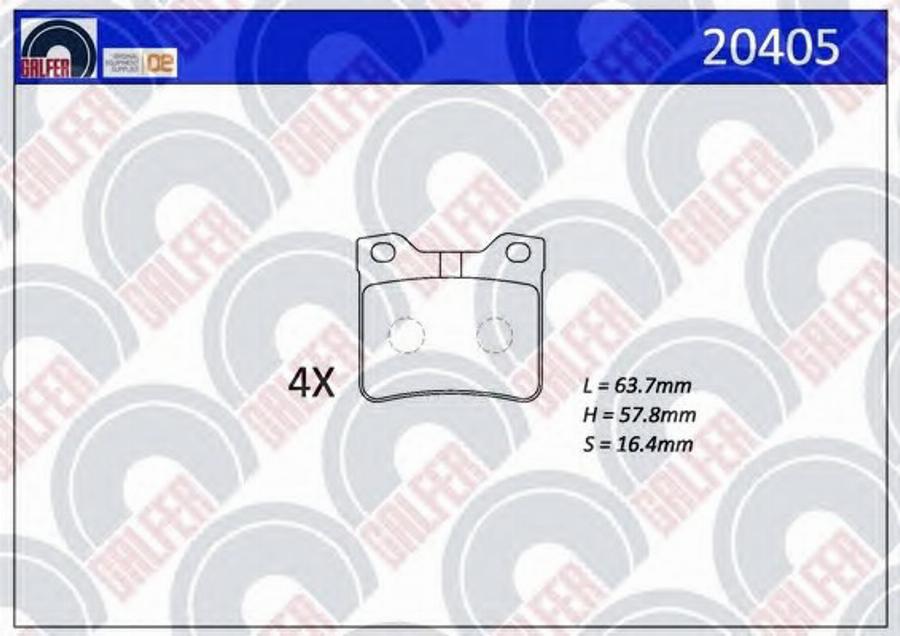 Galfer 20405 - Kit de plaquettes de frein, frein à disque cwaw.fr