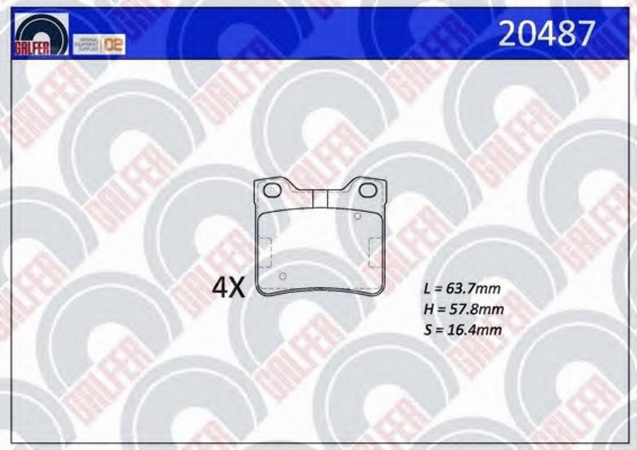 Galfer 20487 - Kit de plaquettes de frein, frein à disque cwaw.fr