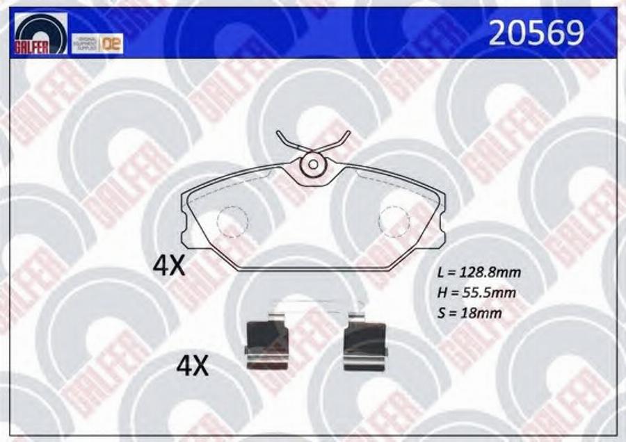 Galfer 20569 - Kit de plaquettes de frein, frein à disque cwaw.fr