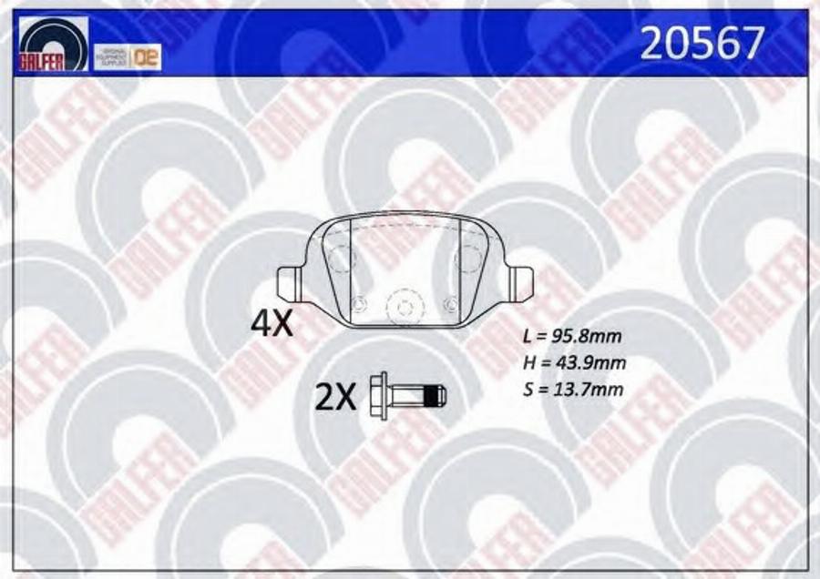 Galfer 20567 - Kit de plaquettes de frein, frein à disque cwaw.fr