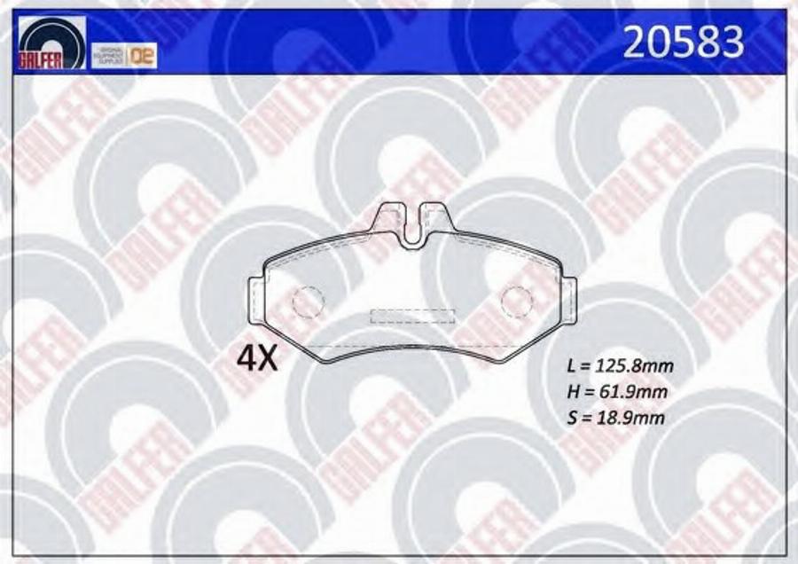 Galfer 20583 - Kit de plaquettes de frein, frein à disque cwaw.fr