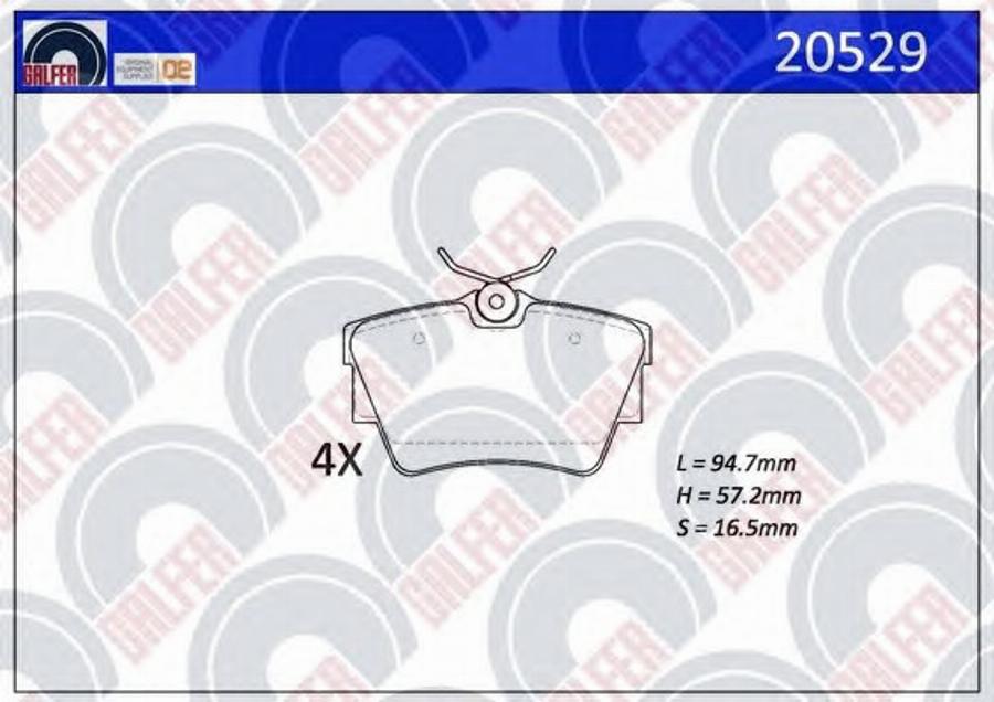 Galfer 20529 - Kit de plaquettes de frein, frein à disque cwaw.fr