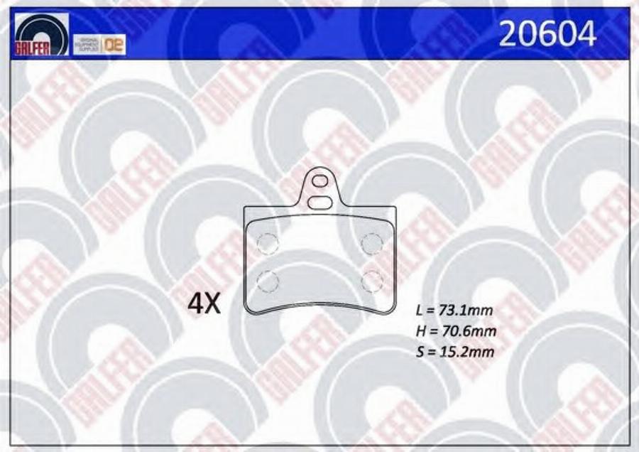 Galfer 20604 - Kit de plaquettes de frein, frein à disque cwaw.fr