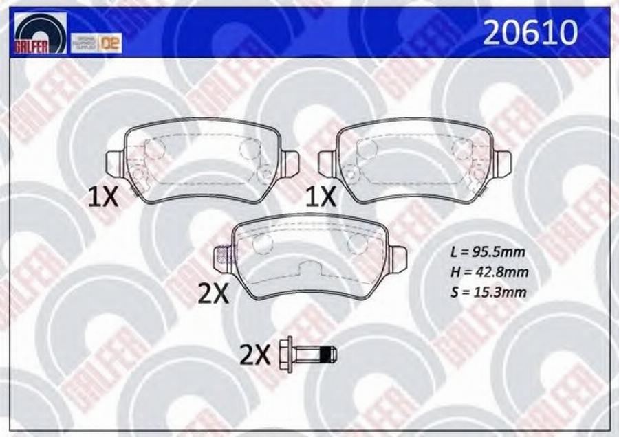 Galfer 20610 - Kit de plaquettes de frein, frein à disque cwaw.fr