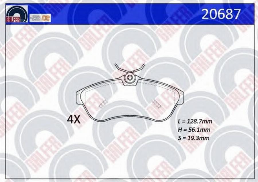 Galfer 20687 - Kit de plaquettes de frein, frein à disque cwaw.fr