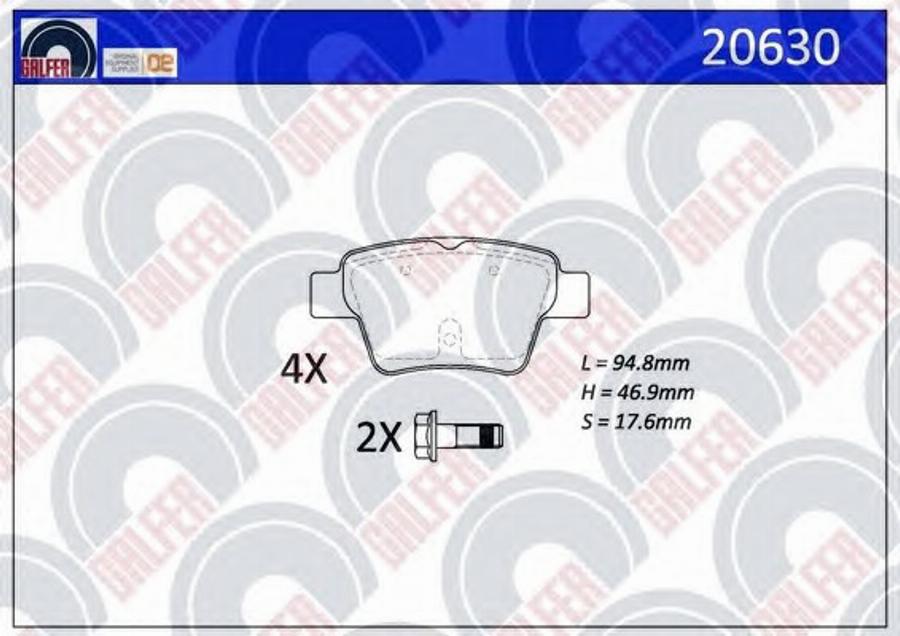 Galfer 20630 - Kit de plaquettes de frein, frein à disque cwaw.fr