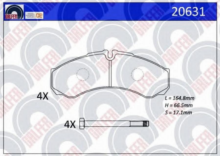 Galfer 20631 - Kit de plaquettes de frein, frein à disque cwaw.fr