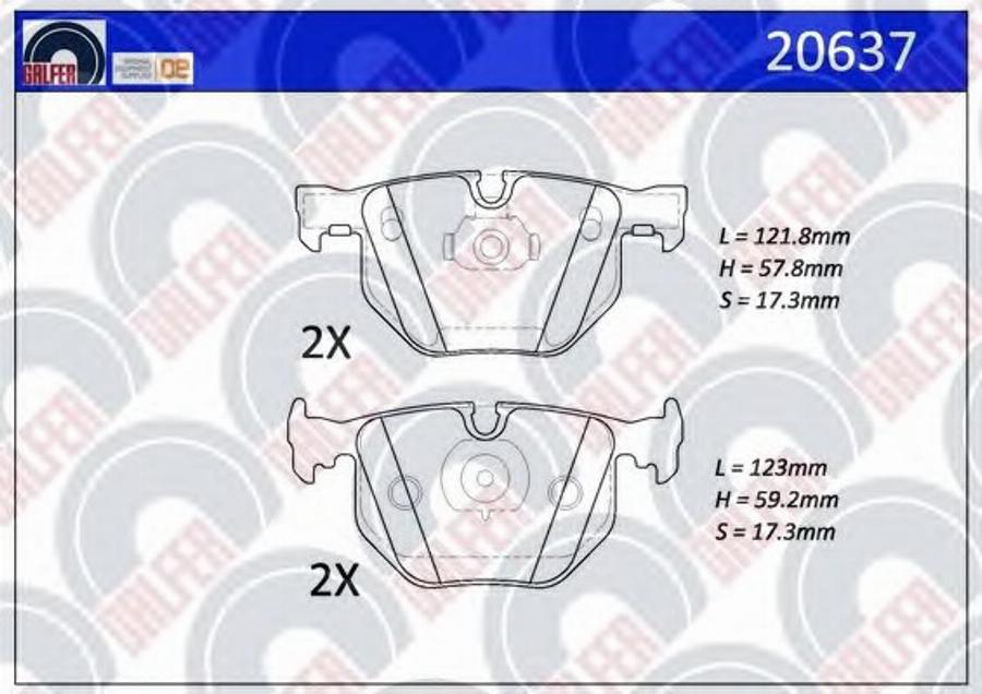 Galfer 20637 - Kit de plaquettes de frein, frein à disque cwaw.fr