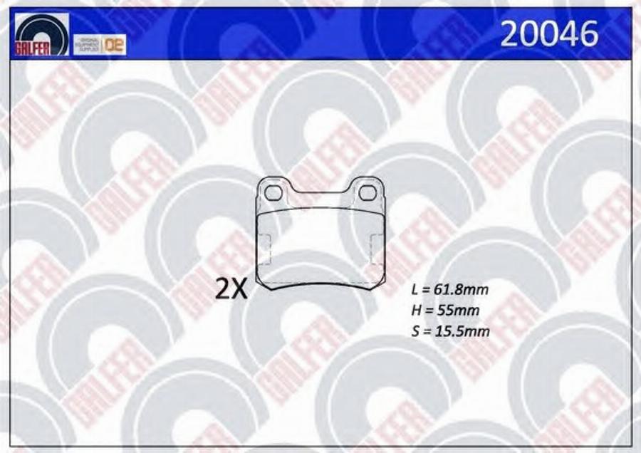 Galfer 20046 - Kit de plaquettes de frein, frein à disque cwaw.fr