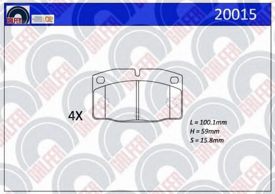 Galfer 20015 - Kit de plaquettes de frein, frein à disque cwaw.fr