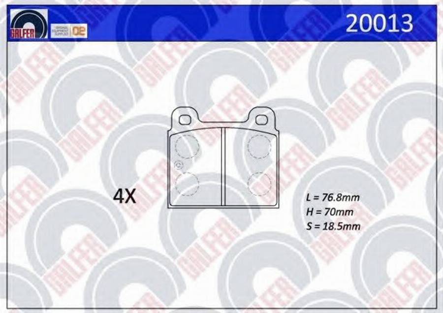 Galfer 20013 - Kit de plaquettes de frein, frein à disque cwaw.fr