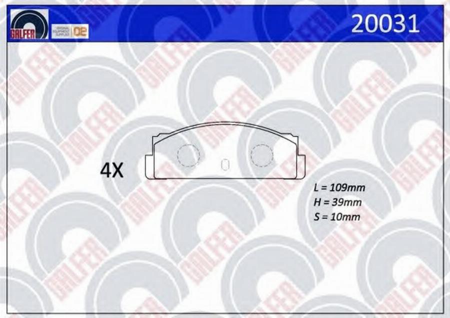 Galfer 20031 - Kit de plaquettes de frein, frein à disque cwaw.fr