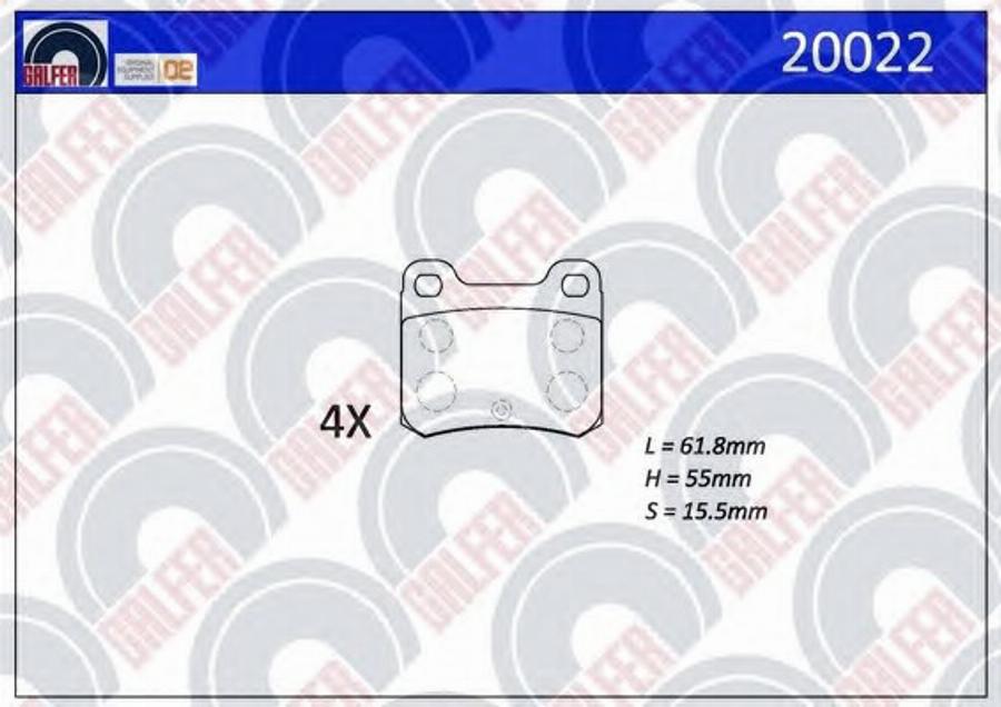 Galfer 20022 - Kit de plaquettes de frein, frein à disque cwaw.fr