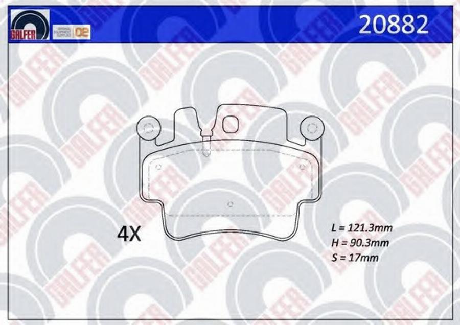 Galfer 20882 - Kit de plaquettes de frein, frein à disque cwaw.fr