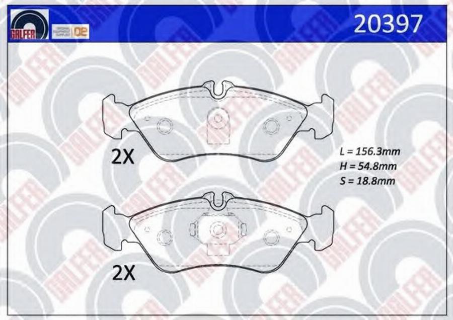 Galfer 20397 - Kit de plaquettes de frein, frein à disque cwaw.fr