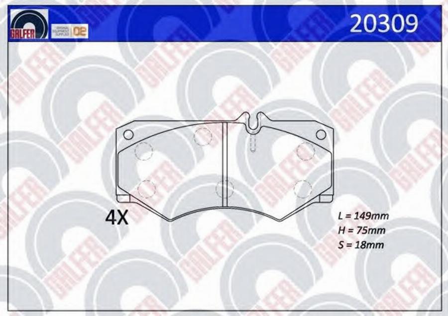 Galfer 20309 - Kit de plaquettes de frein, frein à disque cwaw.fr