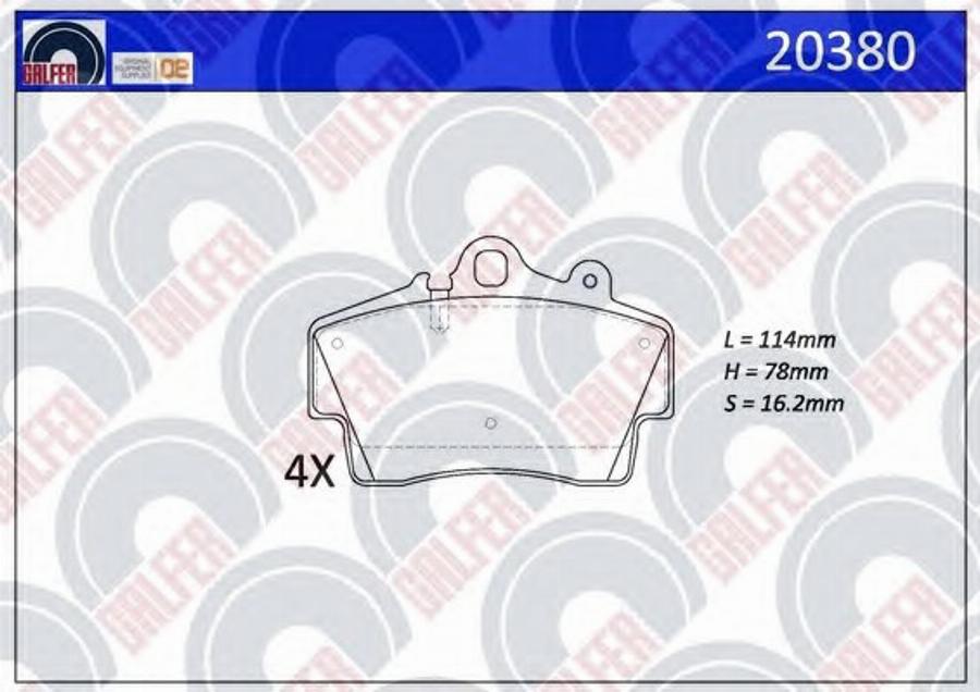 Galfer 20380 - Kit de plaquettes de frein, frein à disque cwaw.fr