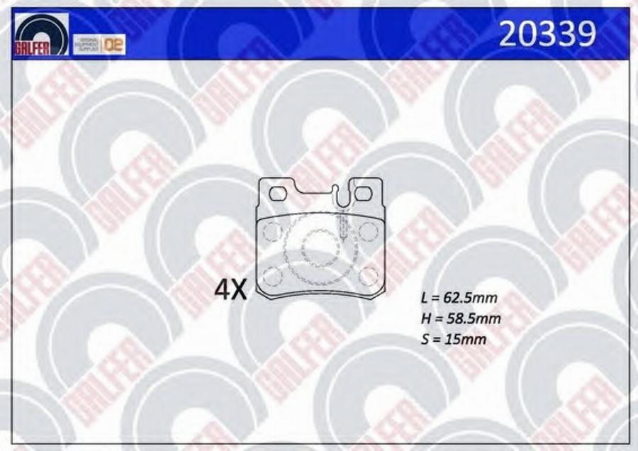 Galfer 20339 - Kit de plaquettes de frein, frein à disque cwaw.fr