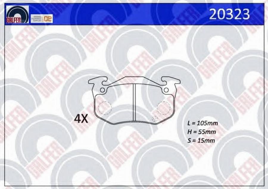 Galfer 20323 - Kit de plaquettes de frein, frein à disque cwaw.fr