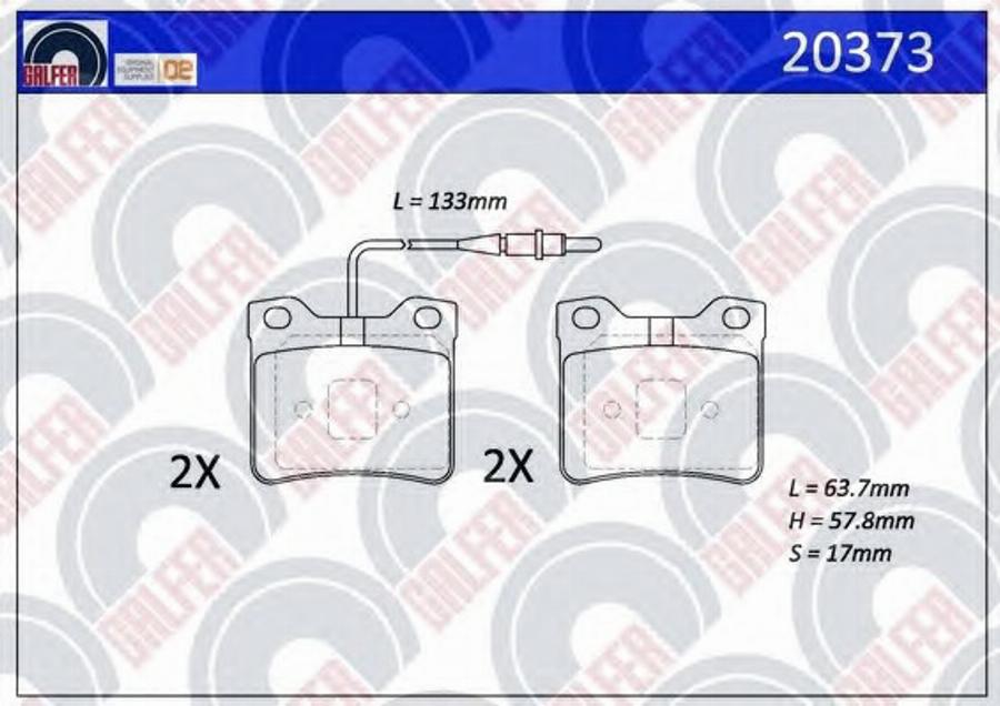 Galfer 20373 - Kit de plaquettes de frein, frein à disque cwaw.fr