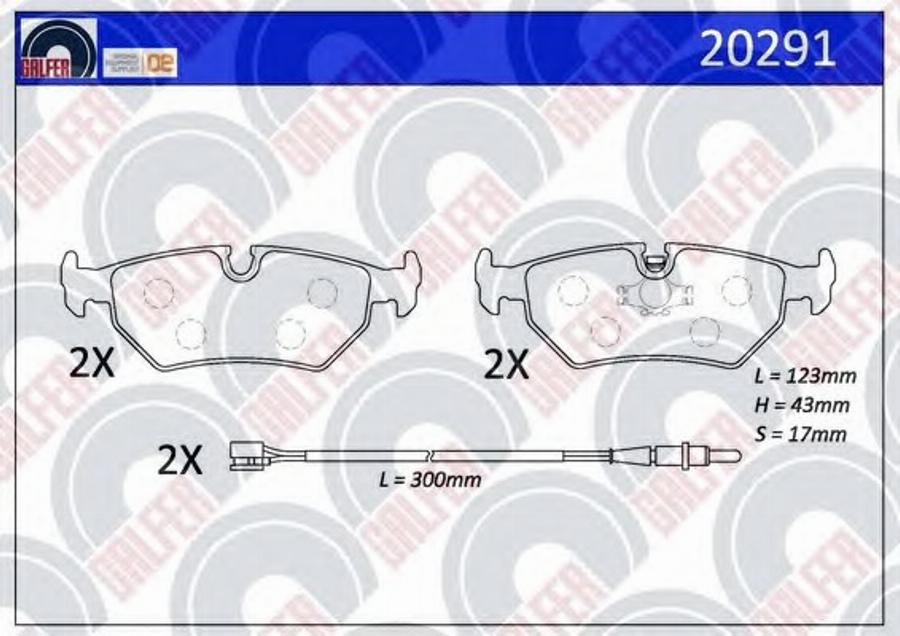 Galfer 20291 - Kit de plaquettes de frein, frein à disque cwaw.fr