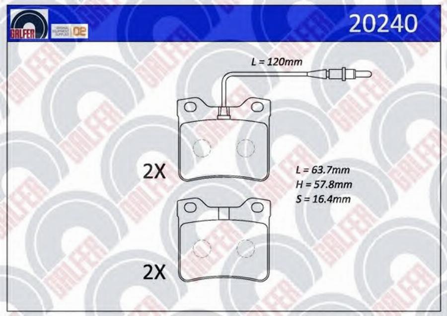 Galfer 20240 - Kit de plaquettes de frein, frein à disque cwaw.fr