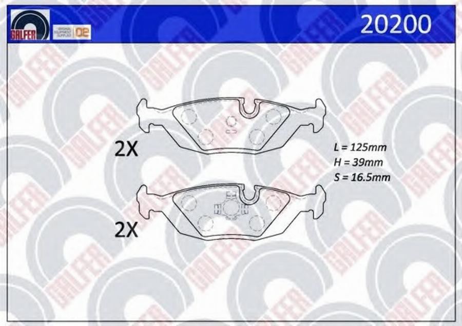 Galfer 20200 - Kit de plaquettes de frein, frein à disque cwaw.fr