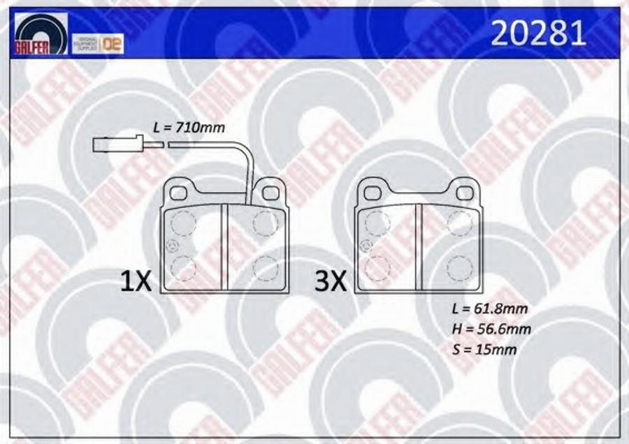 Galfer 20281 - Kit de plaquettes de frein, frein à disque cwaw.fr