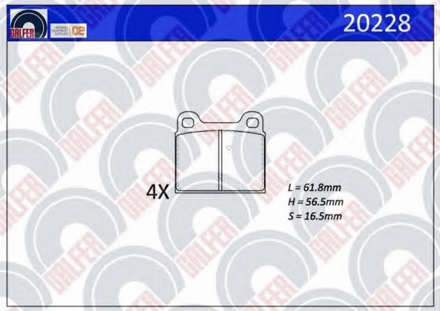 Galfer 20228 - Kit de plaquettes de frein, frein à disque cwaw.fr