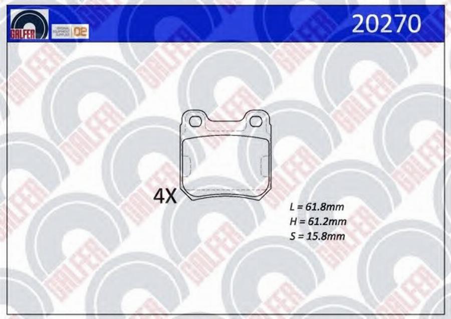 Galfer 20270 - Kit de plaquettes de frein, frein à disque cwaw.fr