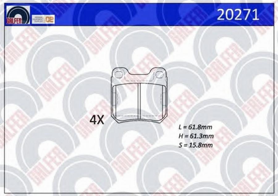 Galfer 20271 - Kit de plaquettes de frein, frein à disque cwaw.fr