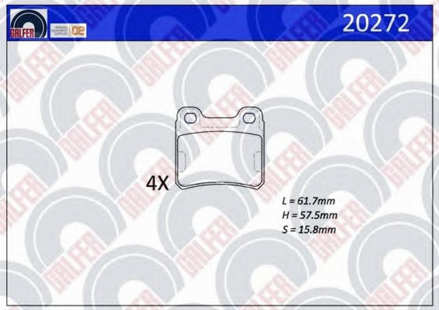 Galfer 20272 - Kit de plaquettes de frein, frein à disque cwaw.fr