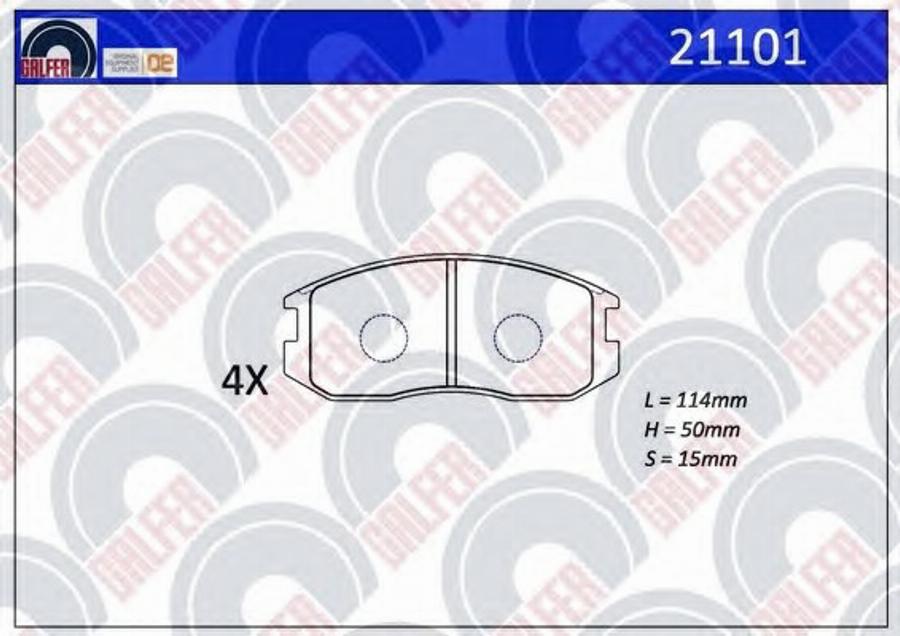 Galfer 21101 - Kit de plaquettes de frein, frein à disque cwaw.fr