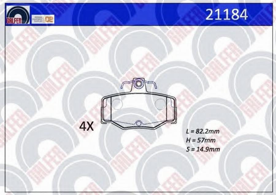 Galfer 21184 - Kit de plaquettes de frein, frein à disque cwaw.fr