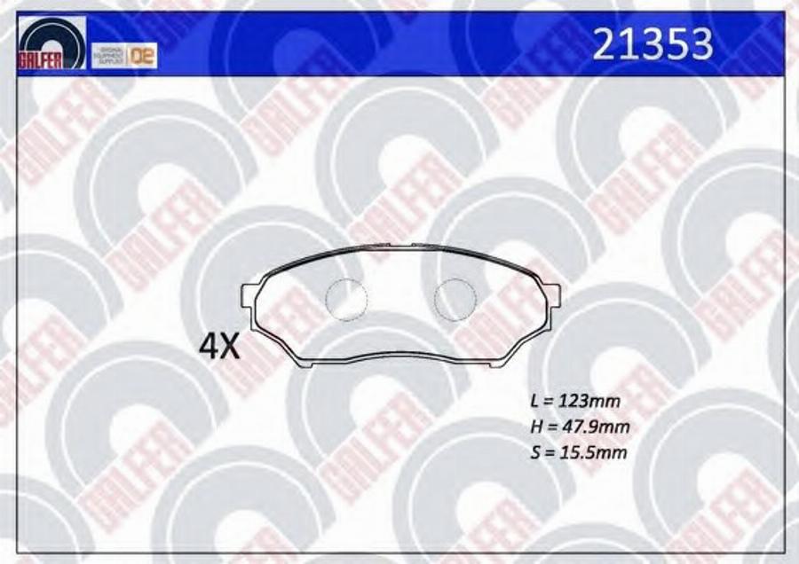 Galfer 21353 - Kit de plaquettes de frein, frein à disque cwaw.fr