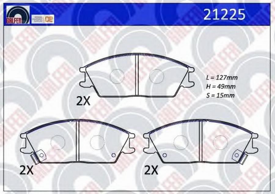 Galfer 21225 - Kit de plaquettes de frein, frein à disque cwaw.fr